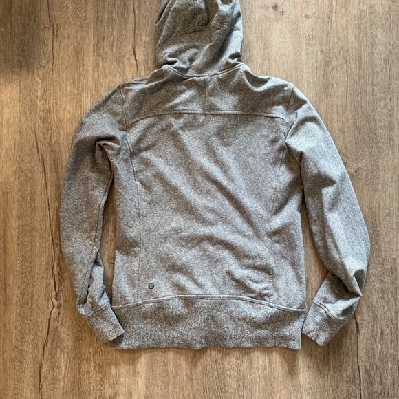 Lululemon Split Hoodie Heathered Speckled Black Size 6 - Picture 13 of 13